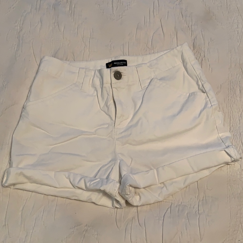 Lee White High Waisted Shorts
